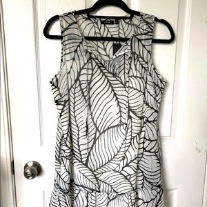 Apt. 9 Women's Sleeveless Chiffon Drop Waist Dress, Size L